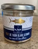 Amount of sugar in Filet de thon blanc germon au court-bouillon