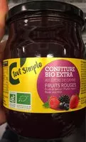 Amount of sugar in Confiture Bio extra fruits rouges
