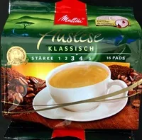 Amount of sugar in Melitta Auslese Klassisch Kaffeepads