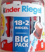 Amount of sugar in Kinder Riegel 18er Big Pack   2 Gratis