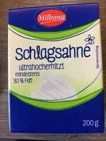 Amount of sugar in Schlagsahne ultrahocherhitzt