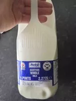 Amount of sugar in Whole milk