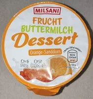 Amount of sugar in Fruchtbuttermilch-Dessert - Orange-Sanddorn
