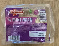 Amount of sugar in Mini-Naan