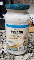 Amount of sugar in priano alfredo