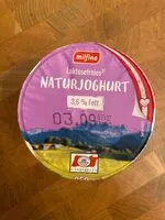 Amount of sugar in Naturjoghurt offen