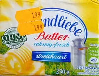 Amount of sugar in Butter rahmig-frisch