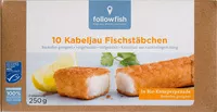 Amount of sugar in 10 Kabeljau-Fischstäbchen