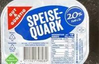 Amount of sugar in Speisequark 20%