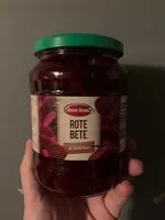 Amount of sugar in Rote Beete