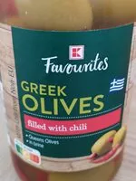 Amount of sugar in Greek olives Gilles with chili