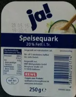 Amount of sugar in Speisequark 20 % Fett i. Tr.