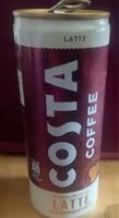 Amount of sugar in Costa Coffee Latte 30% weniger Zucker