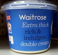 Amount of sugar in Extra thick double cream