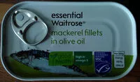 Amount of sugar in mackerel fillets in olive oil