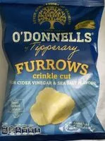 Amount of sugar in Furrows Crinkle cut Irish cider vinegar and sea salt flavour