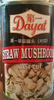 Amount of sugar in Straw Mushrooms Half Cut