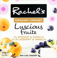 Amount of sugar in Rachel's Luscious Fruits and Vanilla Yogurts