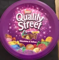 Sugar and nutrients in Quality street