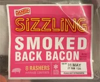 Amount of sugar in Danish Sizzling Smoked Back Bacon