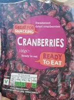 Amount of sugar in Cranberries