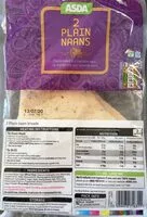 Amount of sugar in Plain Naan Bread