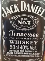 Amount of sugar in Jack Daniels Tennessee Sour Mash Whiskey
