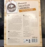 Amount of sugar in Tagliatelles Carbonara Brasserie