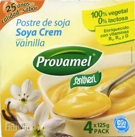 Amount of sugar in Postre de soja vainilla