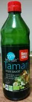 Amount of sugar in Tamari less salt -25% sauce soja