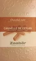 Amount of sugar in Chocolat Noir Cannelle de Ceylan