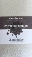 Amount of sugar in chocolat noir, poivre du Sishuan