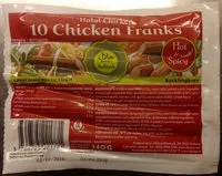 Amount of sugar in Aafiyah Halal Chicken 10 Chicken Franks