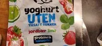 Amount of sugar in Yoghurt - Uten tilsatt sukker - Jorbær lime