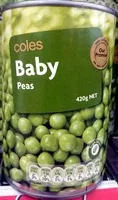 Amount of sugar in Baby Peas