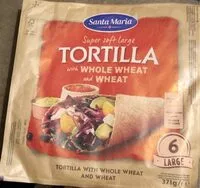 Amount of sugar in Tortilla with whole wheal