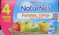 Amount of sugar in NESTLÉ NATURNES Purée bébé Pommes Coings -4x130g -Dès 4/6 mois