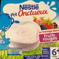 Amount of sugar in NESTLÉ P'TIT ONCTUEUX au Fromage Blanc Fruits Rouges-4x100g-Dès 6 mois