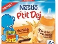 Amount of sugar in Nestlé P'tit Déj saveur Vanille Gourmande