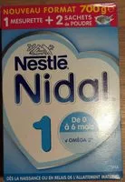 Amount of sugar in NESTLE NIDAL 1 Lait Infantile 1er âge 2x350g dès la Naissance