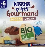 Amount of sugar in Nestlé p'tit gourmand banane cacao