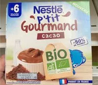 Amount of sugar in NESTLÉ P'TIT GOURMAND BIO Cacao 4x90g