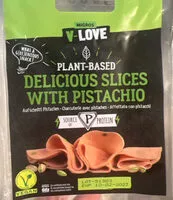Amount of sugar in Plant based delicious slices with pistachio