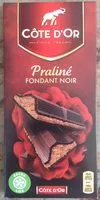 Dark chocolates with praline