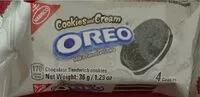Amount of sugar in Cookies and Cream Oreo