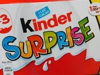 Amount of sugar in Kinder surprise pack de 3 oeufs minions (