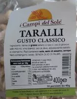 Amount of sugar in taralli gusto classico