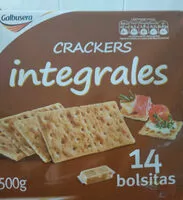 Amount of sugar in Crackers integrales