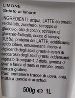 Amount of sugar in Gelato Limone