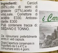 Amount of sugar in I carciofi spaccati